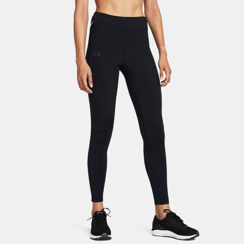 Mallas Under Armour QUnder Armourlifier Cold para mujer Negro / Negro / Reflectante XS